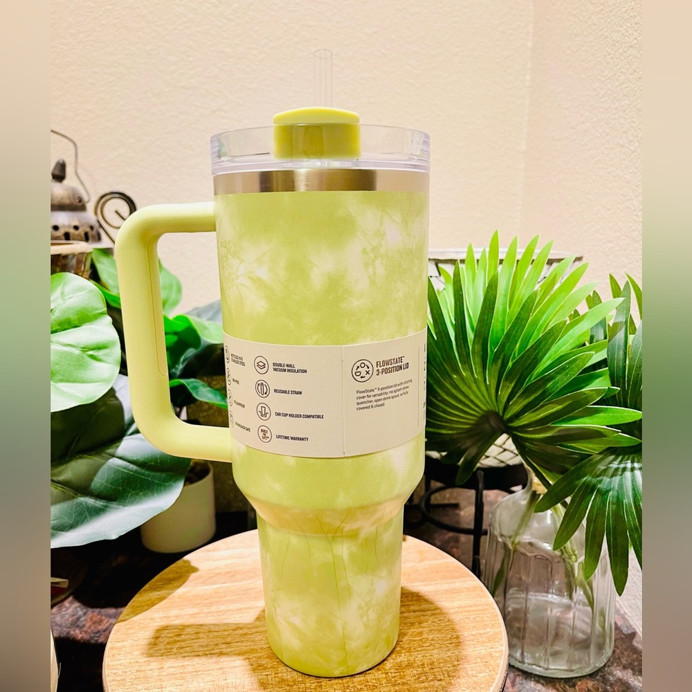 NWT Stanley 40oz Quencher Citron Tie Dye H2.0 Tumbler - Picture 6 of 16
